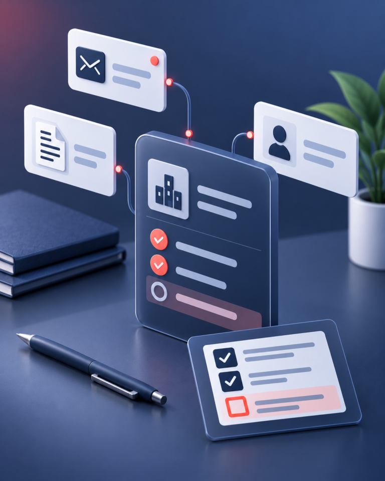 Illustration du suivi des affaires commerciales et du regroupement des documents clients